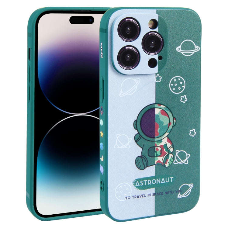Color Contrast Astronaut Pattern TPU Phone Case, For iPhone 14 Plus, For iPhone 14, For iPhone 14...