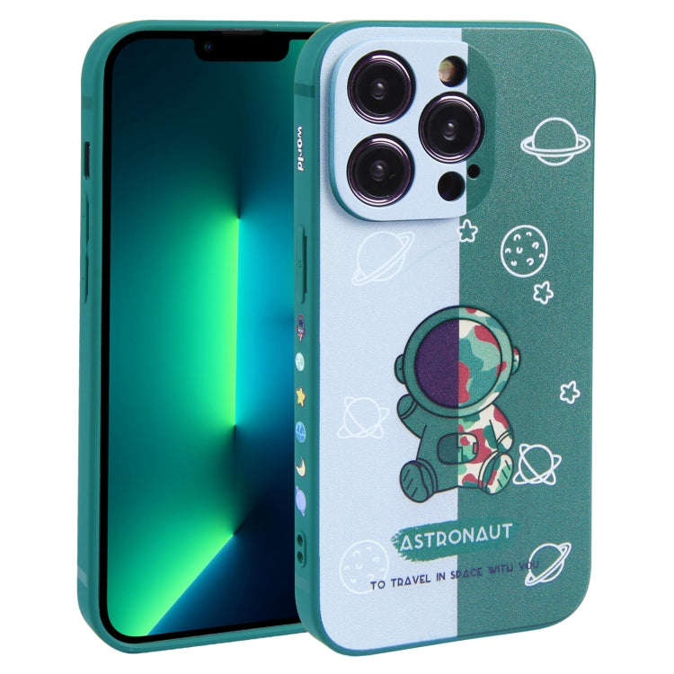 Color Contrast Astronaut Pattern TPU Phone Case, For iPhone 14 Plus, For iPhone 14, For iPhone 14...
