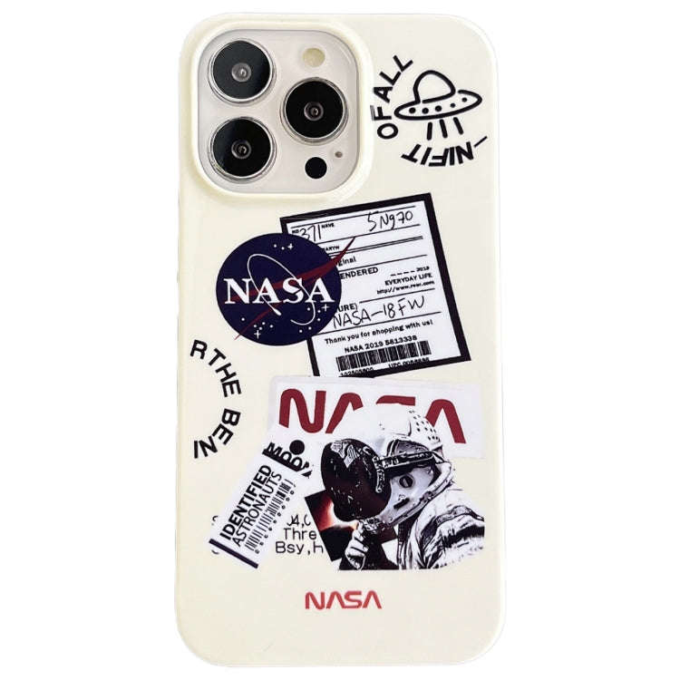 Astronaut Pattern Glossy PC Phone Case, For iPhone 14 Plus, For iPhone 14, For iPhone 14 Pro, For...
