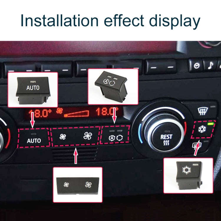 For BMW 1 Series / 3 Series / X1 / X3 Left Driving Car Air Conditioner Panel Switch Button, Air V...