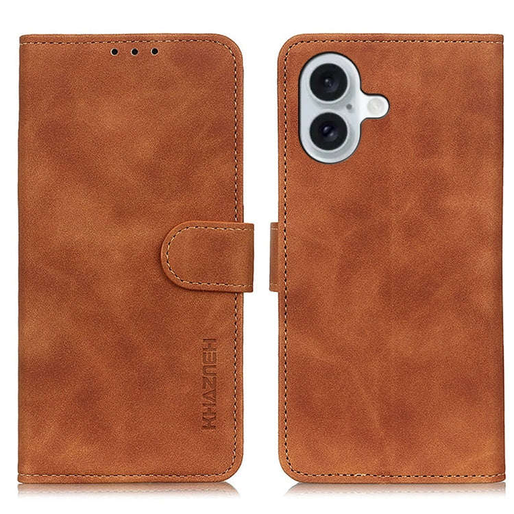 KHAZNEH Retro Texture Leather Phone Case, For iPhone 18 Pro / 17 Pro, For iPhone 18 Pro Max/17 Pr...