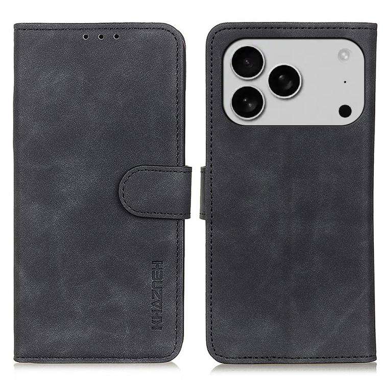 KHAZNEH Retro Texture Leather Phone Case, For iPhone 17 Pro Max, For iPhone 17 Pro, For iPhone 17...