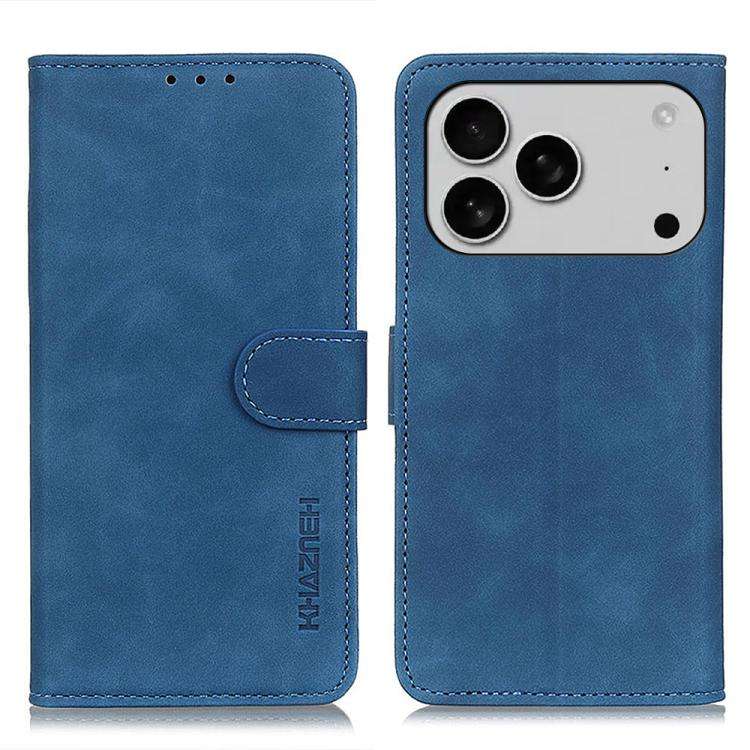 KHAZNEH Retro Texture Leather Phone Case, For iPhone 17 Pro Max, For iPhone 17 Pro, For iPhone 17...