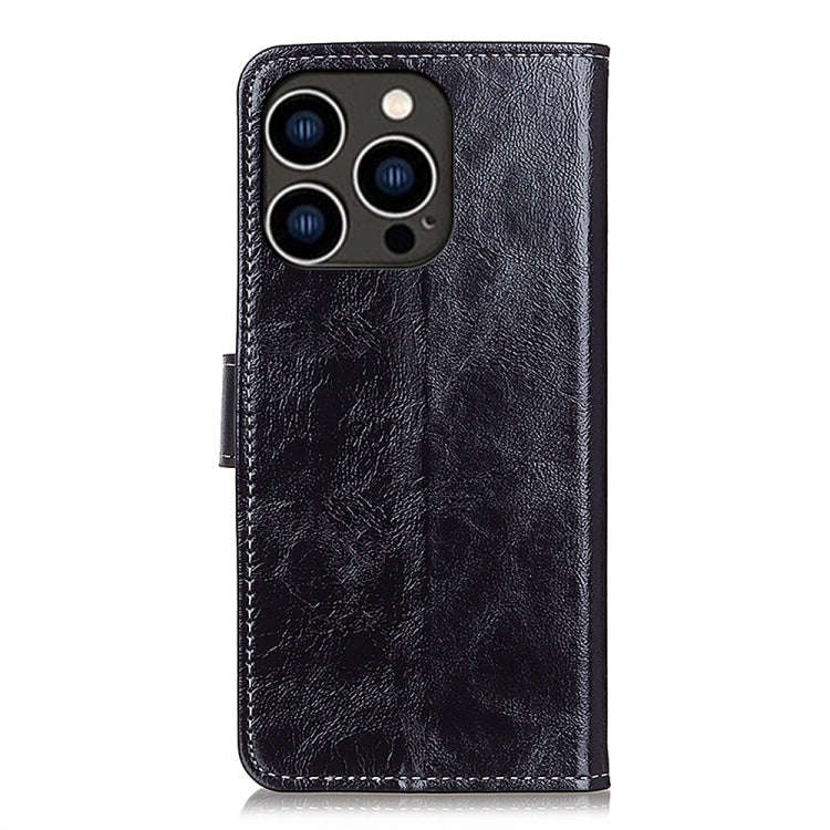 Retro Crazy Horse Texture Horizontal Flip Leather Phone Case, For iPhone 15 Pro Max, For iPhone 1...
