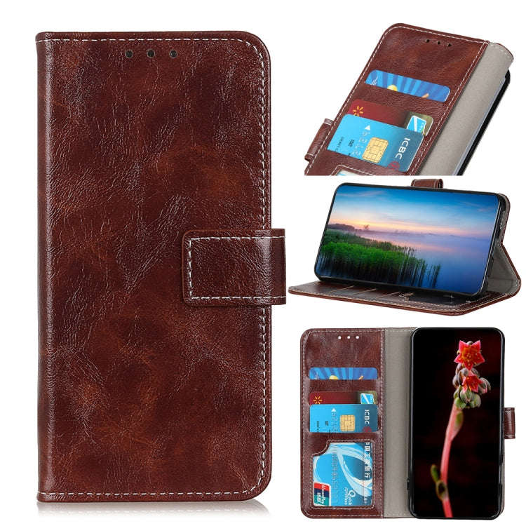 Retro Crazy Horse Texture Horizontal Flip Leather Phone Case, For iPhone 15 Pro Max, For iPhone 1...