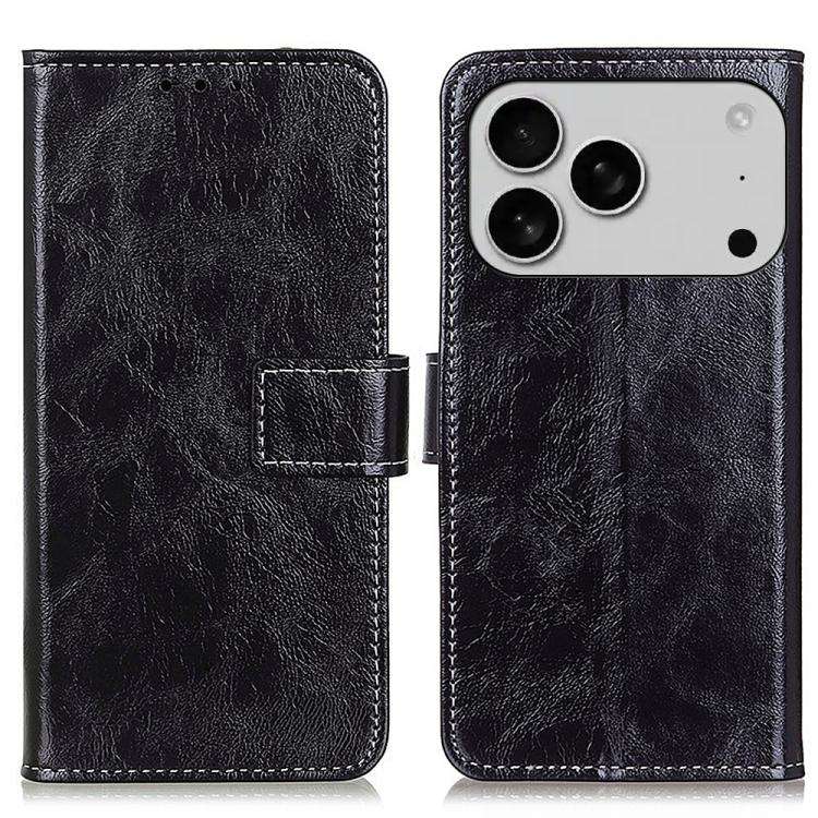 Retro Crazy Horse Texture Horizontal Flip Leather Phone Case, For iPhone 17 Pro Max, For iPhone 1...