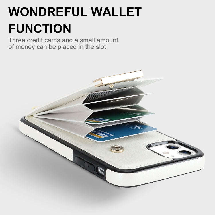 Metal Buckle Card Slots Phone Case, For iPhone 11, For iPhone 11 Pro, For iPhone XS Max, For iPho...