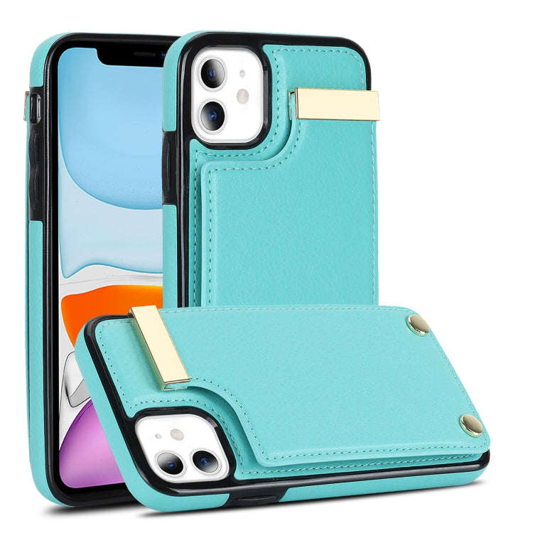 Metal Buckle Card Slots Phone Case, For iPhone 11, For iPhone 11 Pro, For iPhone XS Max, For iPho...
