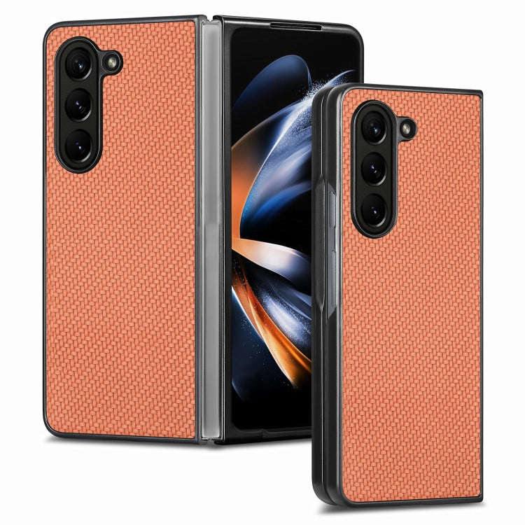 Carbon Fiber Texture Back Cover Phone Case, For Samsung Galaxy Z Fold5