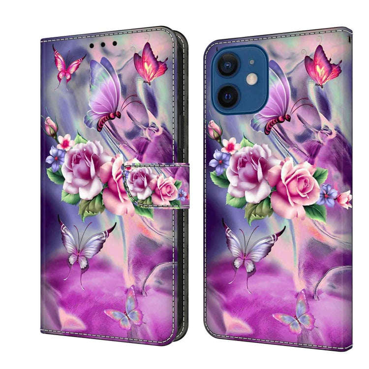 Crystal 3D Shockproof Protective Leather Phone Case, For iPhone 12 mini / 13 mini, For iPhone 12 ...