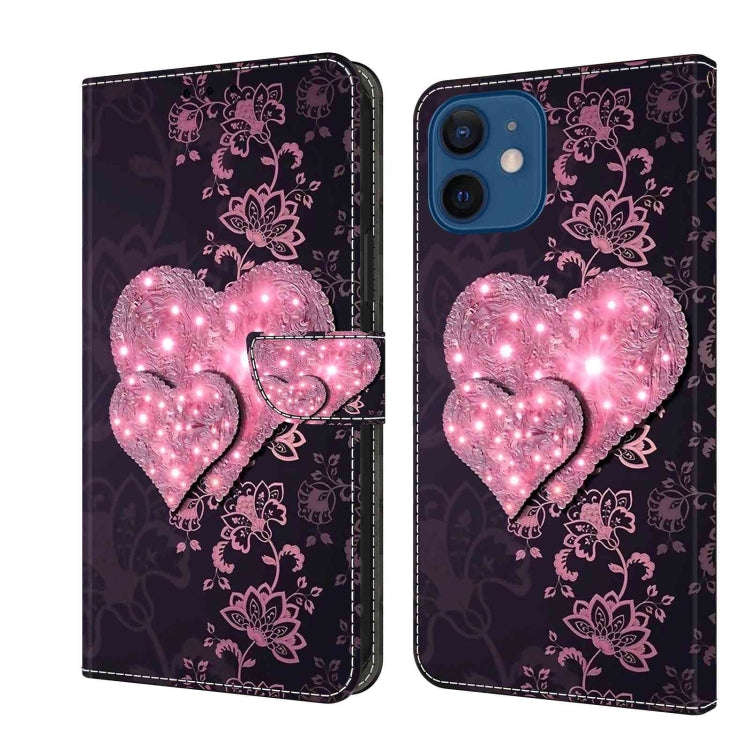 Crystal 3D Shockproof Protective Leather Phone Case, For iPhone 12 mini / 13 mini, For iPhone 12 ...