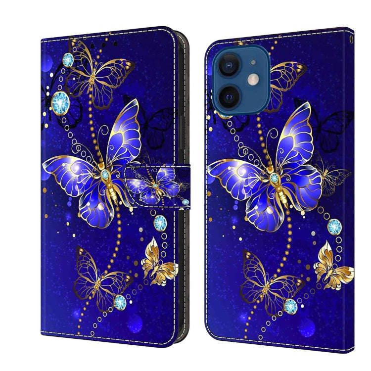Crystal 3D Shockproof Protective Leather Phone Case, For iPhone 12 mini / 13 mini, For iPhone 12 ...