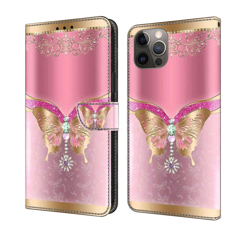 Crystal 3D Shockproof Protective Leather Phone Case, For iPhone 12 mini / 13 mini, For iPhone 12 ...