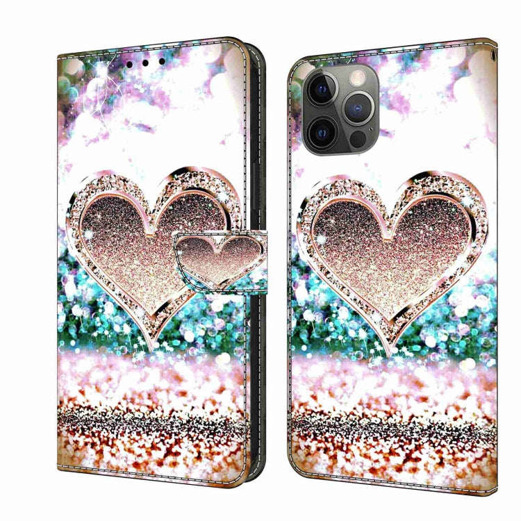 Crystal 3D Shockproof Protective Leather Phone Case, For iPhone 12 mini / 13 mini, For iPhone 12 ...