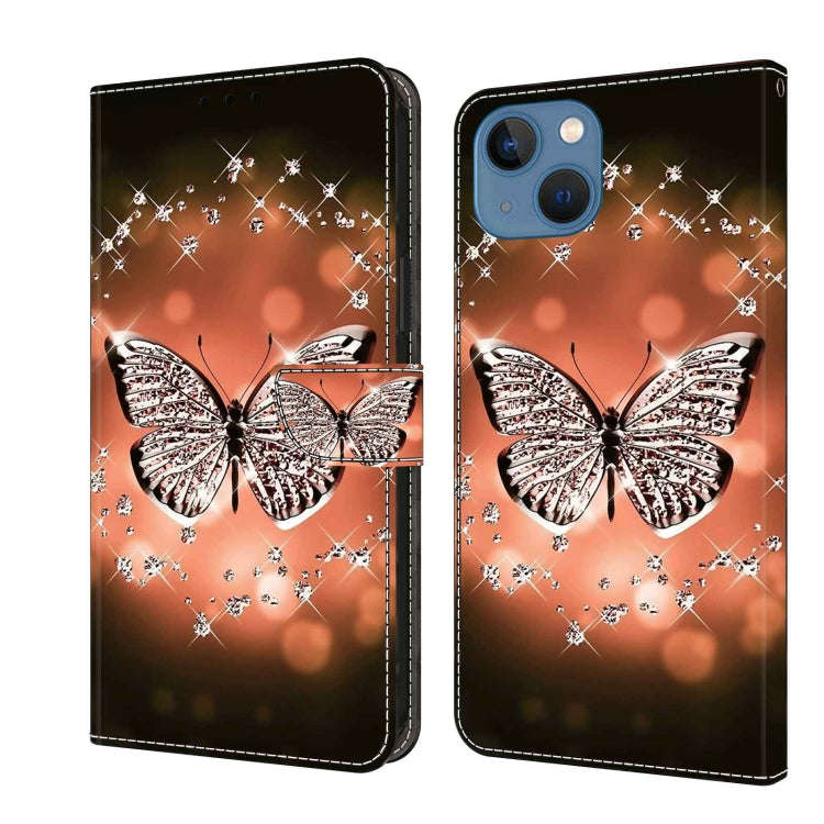 Crystal 3D Shockproof Protective Leather Phone Case, For iPhone 15 Pro, For iPhone 13 / 14