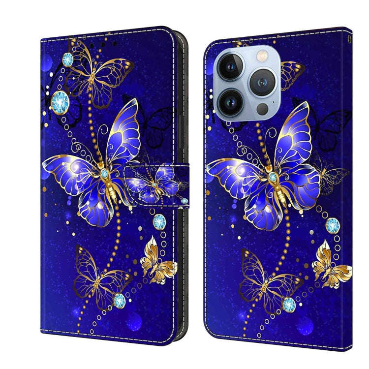 Crystal 3D Shockproof Protective Leather Phone Case, For iPhone 15, For iPhone 14 Pro Max