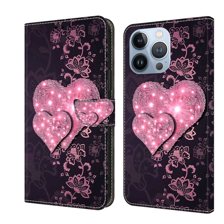 Crystal 3D Shockproof Protective Leather Phone Case, For iPhone 15 Pro Max, For iPhone 14 Plus