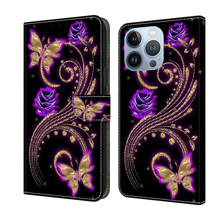 Crystal 3D Shockproof Protective Leather Phone Case, For iPhone 15 Pro Max, For iPhone 14 Plus