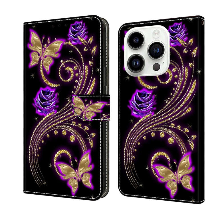 Crystal 3D Shockproof Protective Leather Phone Case, For iPhone 15 Pro, For iPhone 13 / 14