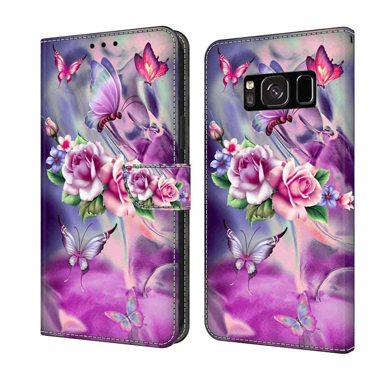 Crystal 3D Shockproof Protective Leather Phone Case, For Samsung Galaxy S8