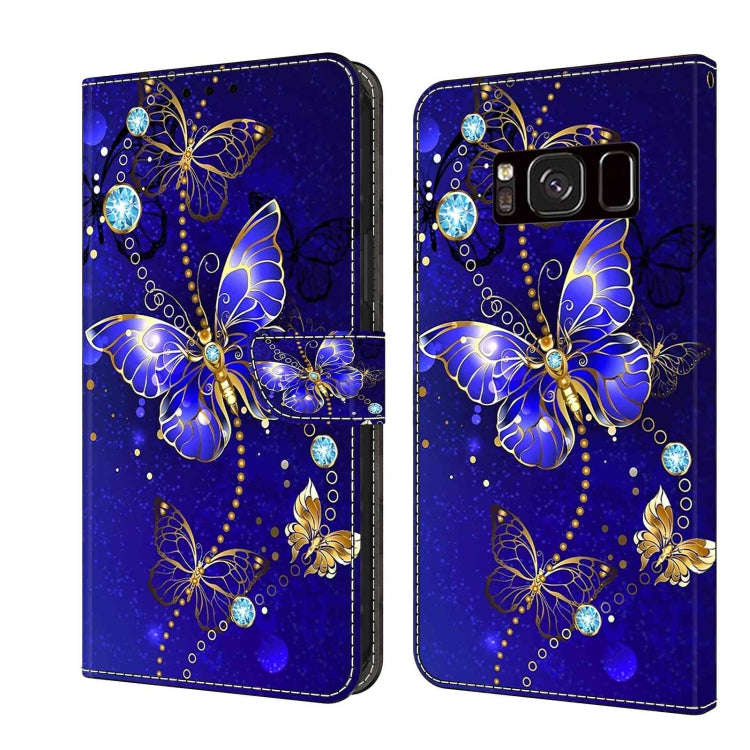 Crystal 3D Shockproof Protective Leather Phone Case, For Samsung Galaxy S8