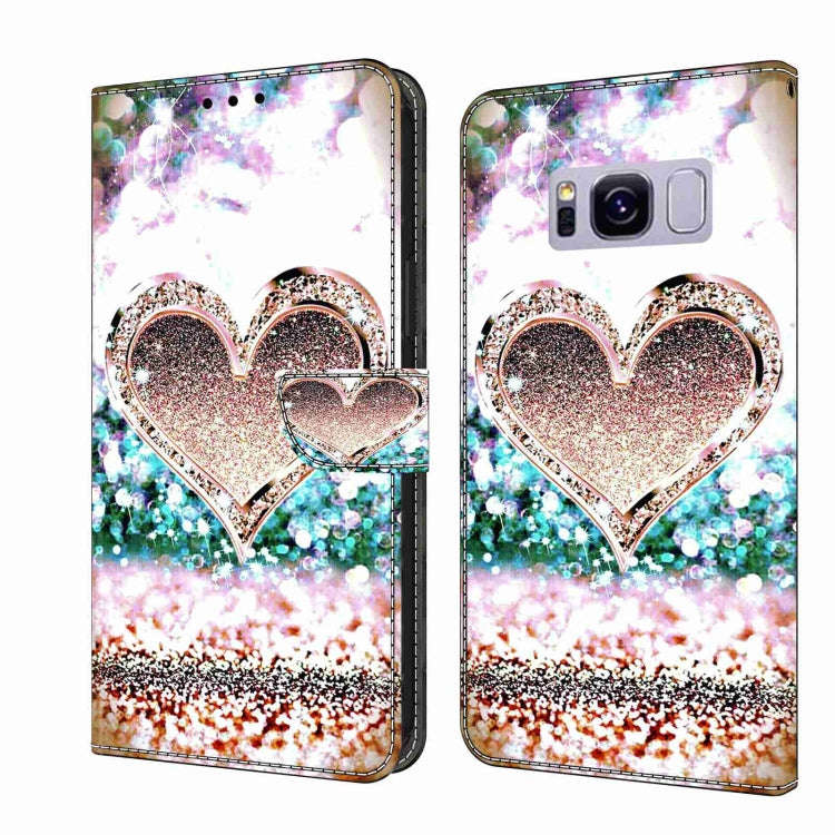 Crystal 3D Shockproof Protective Leather Phone Case, For Samsung Galaxy S9, For Samsung Galaxy S8+