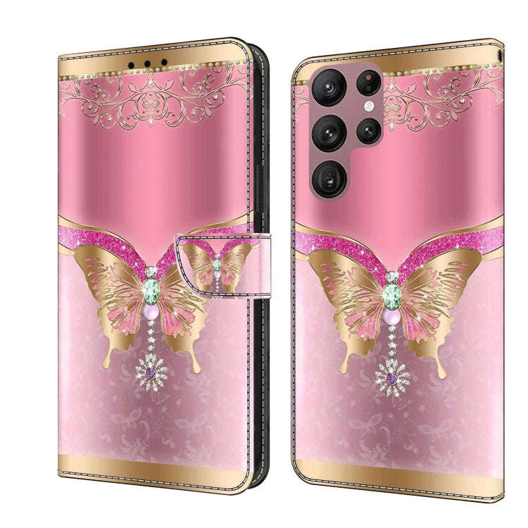 Crystal 3D Shockproof Protective Leather Phone Case, For Samsung Galaxy S22 Ultra, For Samsung Ga...