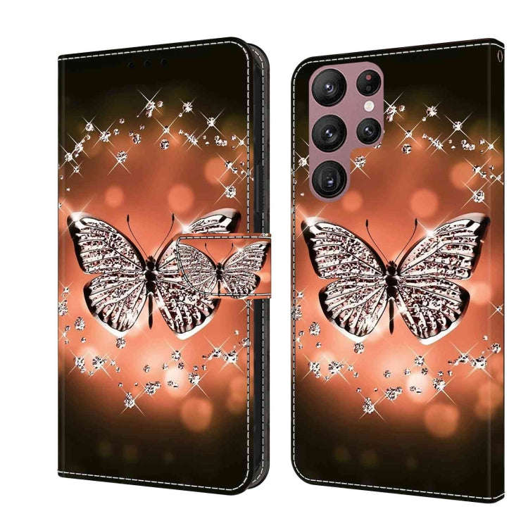 Crystal 3D Shockproof Protective Leather Phone Case, For Samsung Galaxy S22 Ultra, For Samsung Ga...