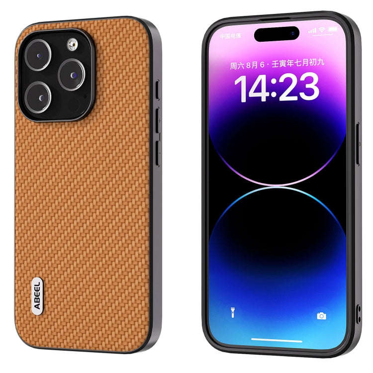 ABEEL Carbon Fiber Texture Protective Phone Case, For iPhone 15 Pro Max, For iPhone 15 Pro, For i...