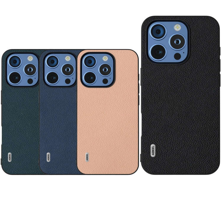 ABEEL Genuine Leather + PC Litchi Texture Phone Case, For iPhone 16 Pro Max, For iPhone 16 Pro, F...