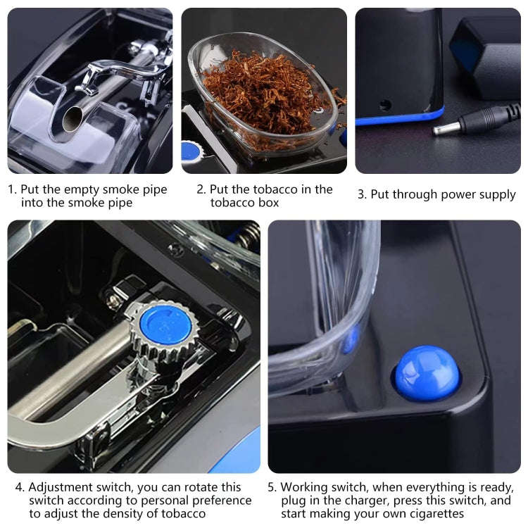 Automatic Electric Cigarette Rolling Machine Cigarette Injector Maker, Diameter: 6.5mm, EU Plug, ...