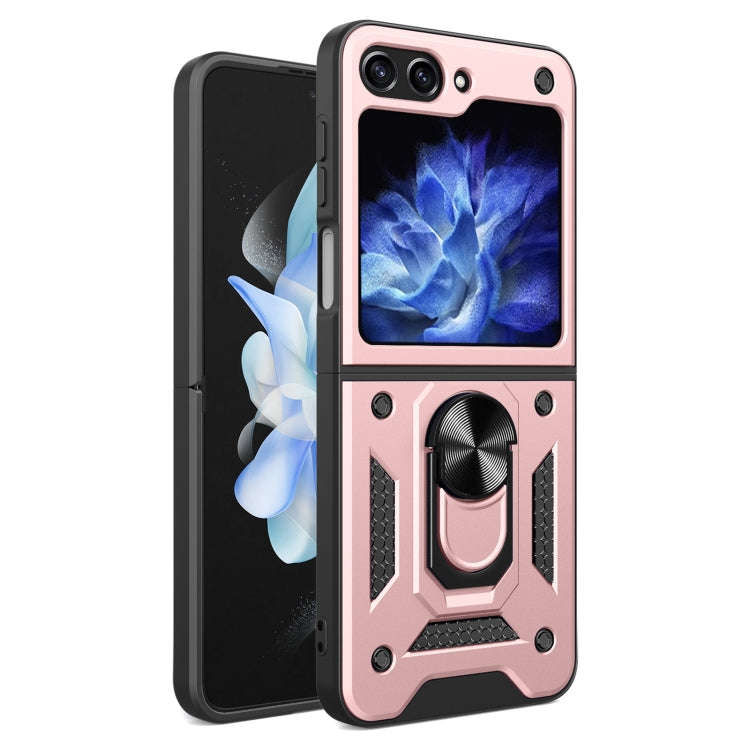 Armor Magnetic Bracket TPU+PC Phone Case, For Samsung Galaxy Z Flip7, For Samsung Galaxy Z Flip6 ...
