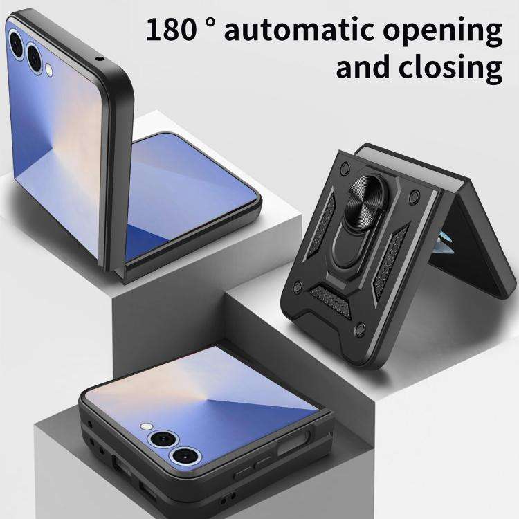 Armor Magnetic Bracket TPU+PC Phone Case, For Samsung Galaxy Z Flip7, For Samsung Galaxy Z Flip6 ...