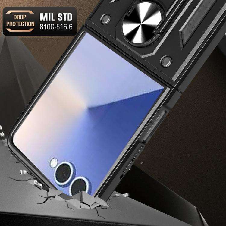 Armor Magnetic Bracket TPU+PC Phone Case, For Samsung Galaxy Z Flip7, For Samsung Galaxy Z Flip6 ...