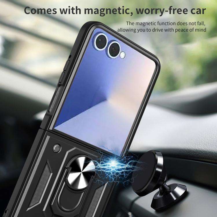 Armor Magnetic Bracket TPU+PC Phone Case, For Samsung Galaxy Z Flip7, For Samsung Galaxy Z Flip6 ...