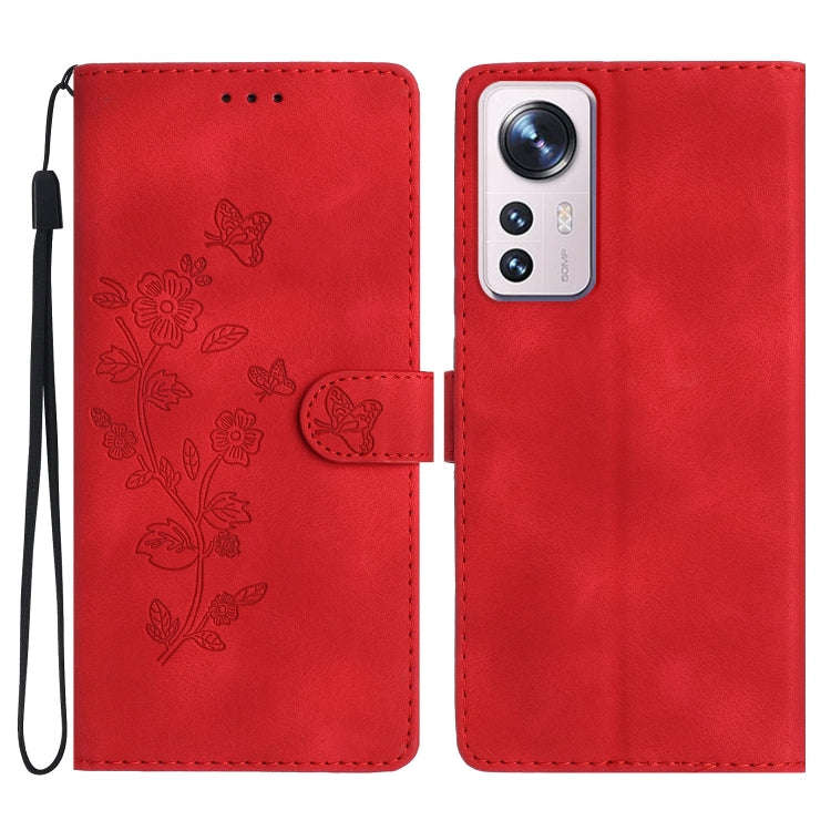 Flower Butterfly Embossing Pattern Leather Phone Case, For Xiaomi 12 Pro, For Xiaomi Redmi A1, Fo...