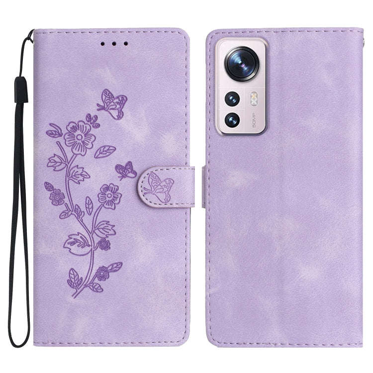 Flower Butterfly Embossing Pattern Leather Phone Case, For Xiaomi 12 Pro, For Xiaomi Redmi A1, Fo...