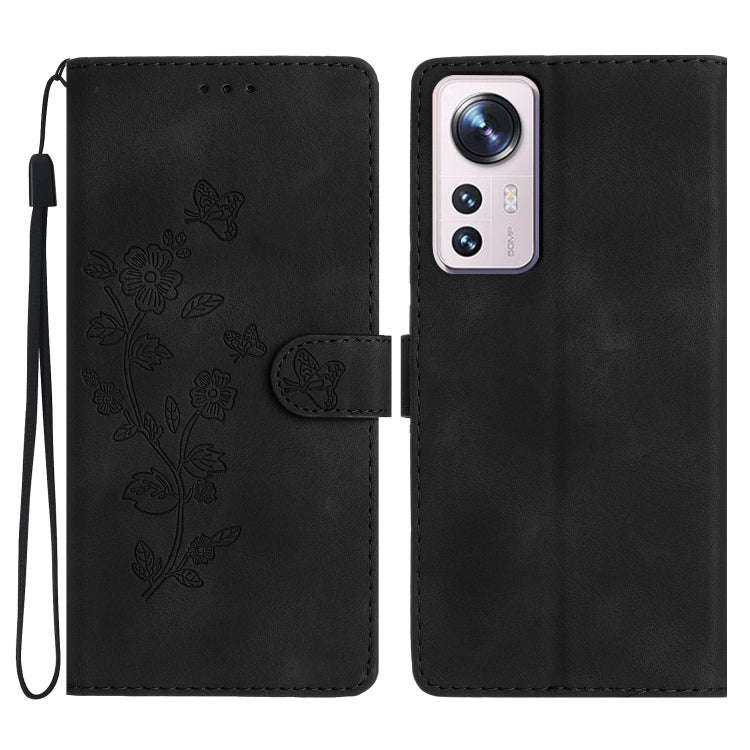 Flower Butterfly Embossing Pattern Leather Phone Case, For Xiaomi 12 Pro, For Xiaomi Redmi A1, Fo...