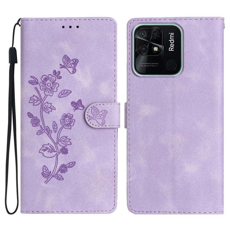 Flower Butterfly Embossing Pattern Leather Phone Case, For Xiaomi 12 Pro, For Xiaomi Redmi A1, Fo...