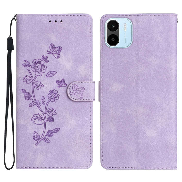 Flower Butterfly Embossing Pattern Leather Phone Case, For Xiaomi 12 Pro, For Xiaomi Redmi A1, Fo...