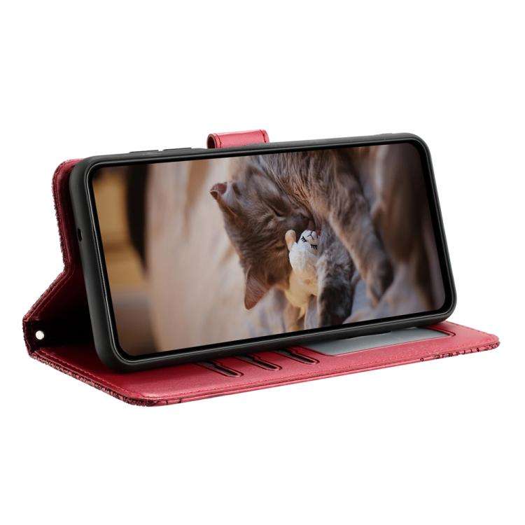 Cat Embossing Pattern Leather Phone Case with Lanyard, For iPhone 18 Pro / 17 Pro, For iPhone 18 ...