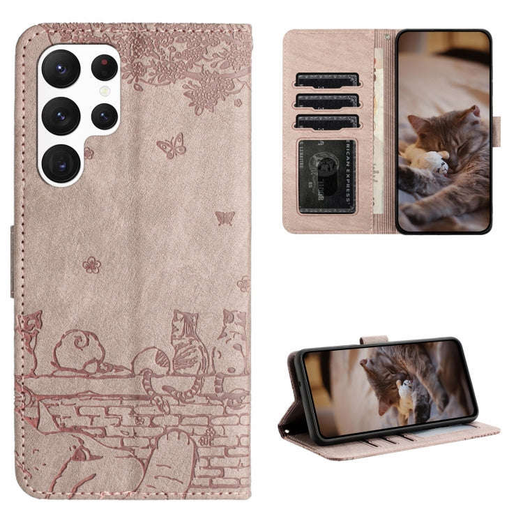 Cat Embossing Pattern Leather Phone Case with Lanyard, For Samsung Galaxy A13 4G, For Samsung Gal...