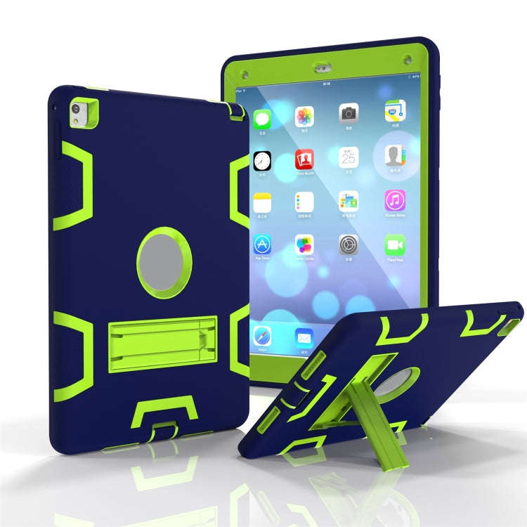 Shockproof PC + Silicone Protective Casewith Holder, For iPad 9.7(2017)