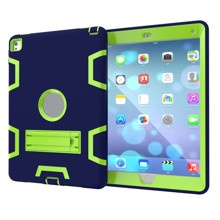 Shockproof PC + Silicone Protective Casewith Holder, For iPad 9.7(2017)