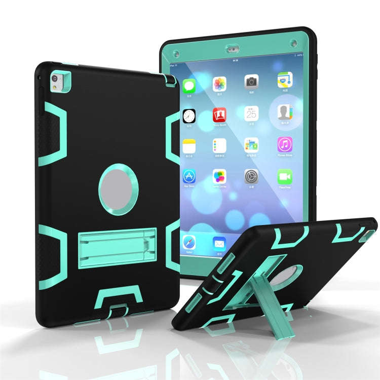 Shockproof PC + Silicone Protective Casewith Holder, For iPad 9.7(2017)