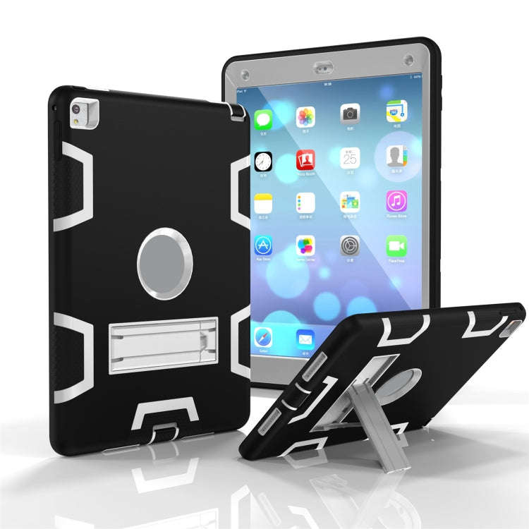 Shockproof PC + Silicone Protective Casewith Holder, For iPad 9.7(2017)