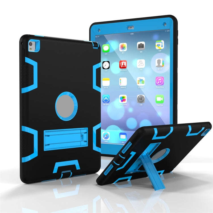 Shockproof PC + Silicone Protective Casewith Holder, For iPad 9.7(2017)