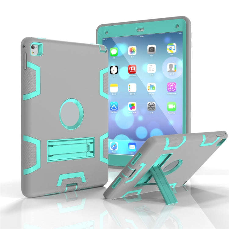 Shockproof PC + Silicone Protective Casewith Holder, For iPad 9.7(2017)