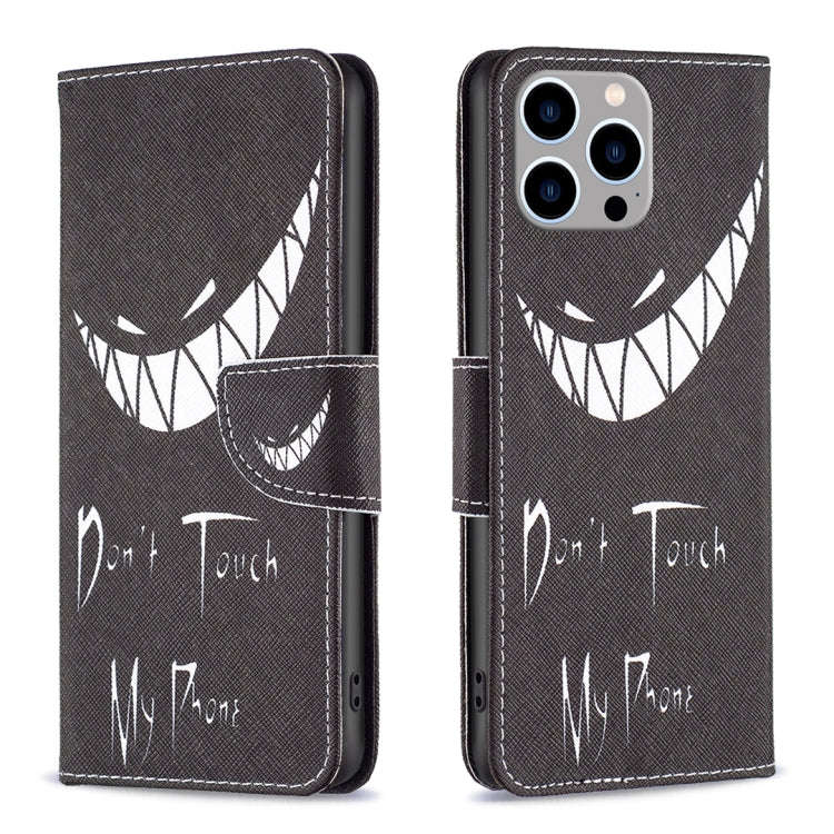 Colored Drawing Pattern Leather Phone Case, For iPhone 16 Pro Max, For iPhone 16 Pro, For iPhone ...