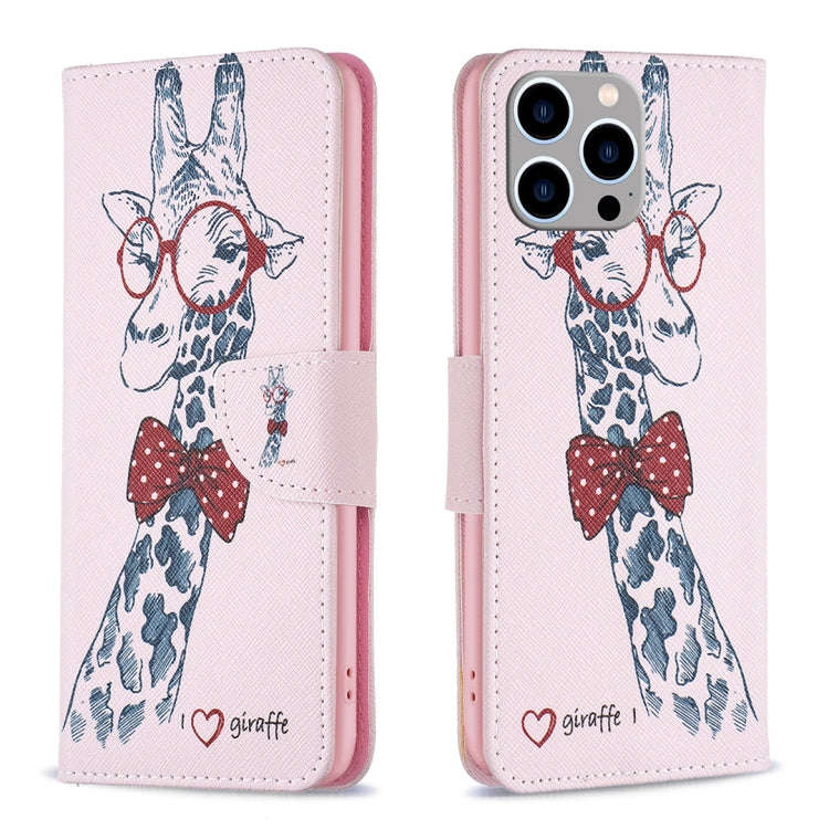 Colored Drawing Pattern Leather Phone Case, For iPhone 16 Pro Max, For iPhone 16 Pro, For iPhone ...